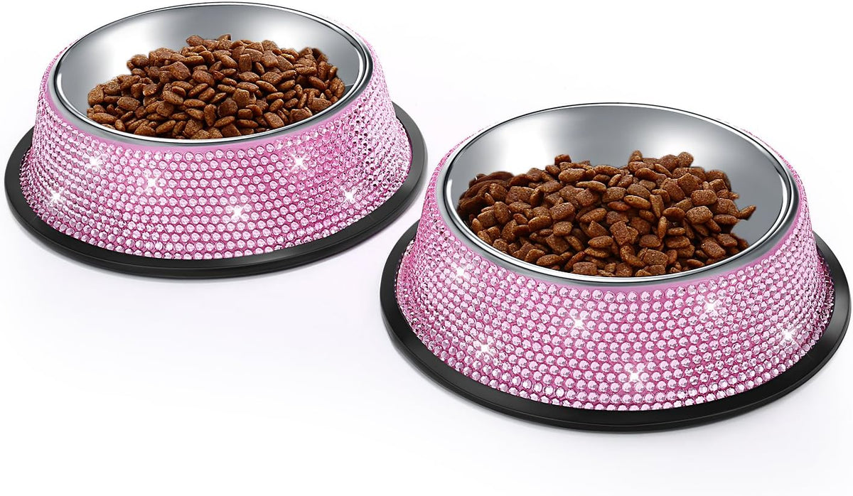 Bling Dog Bowls Pink