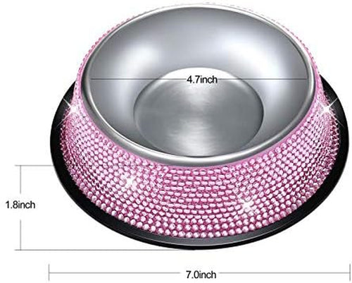 Bling Dog Bowls Pink