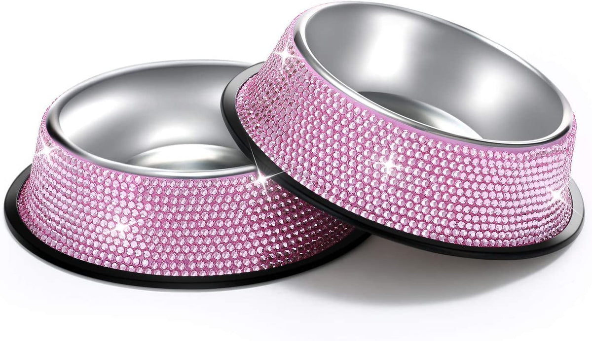 Bling Dog Bowls Pink
