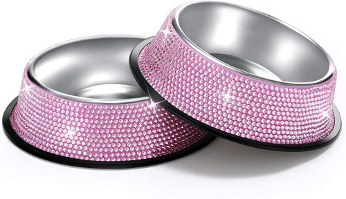 Bling Dog Bowls Pink